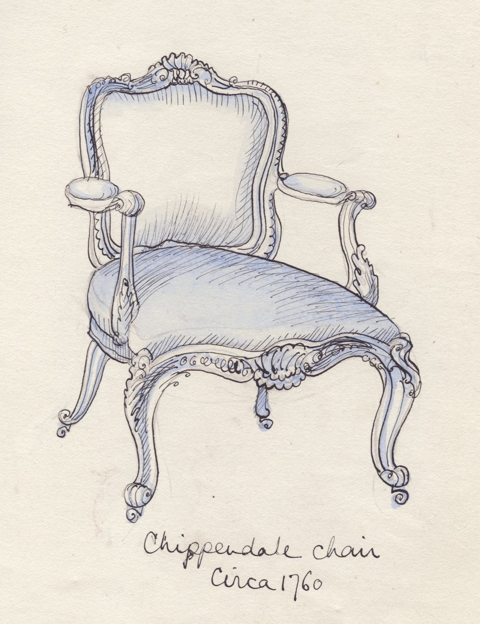 "كرسي Chippendale" ، c1950. بواسطة شيرلي ماركهام