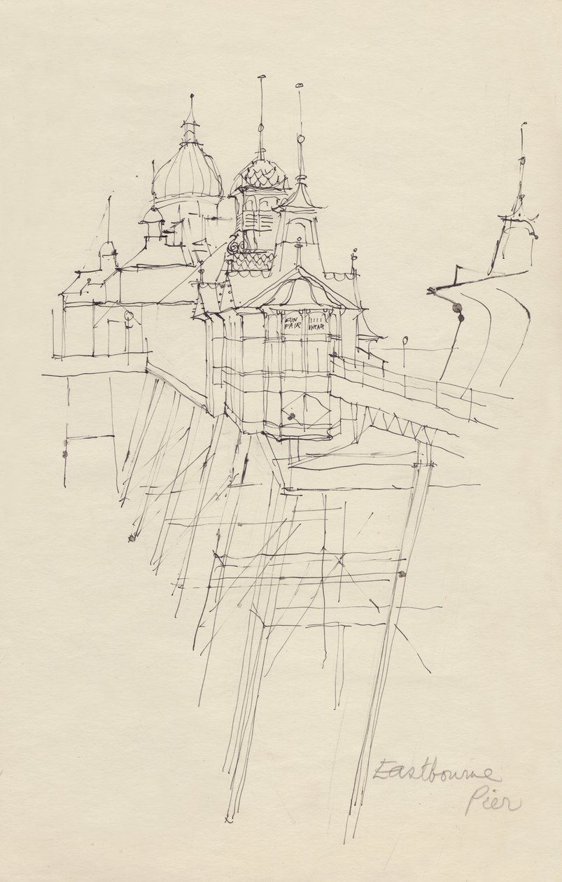 "رصيف إيستبورن" ، c1950. بواسطة شيرلي ماركهام