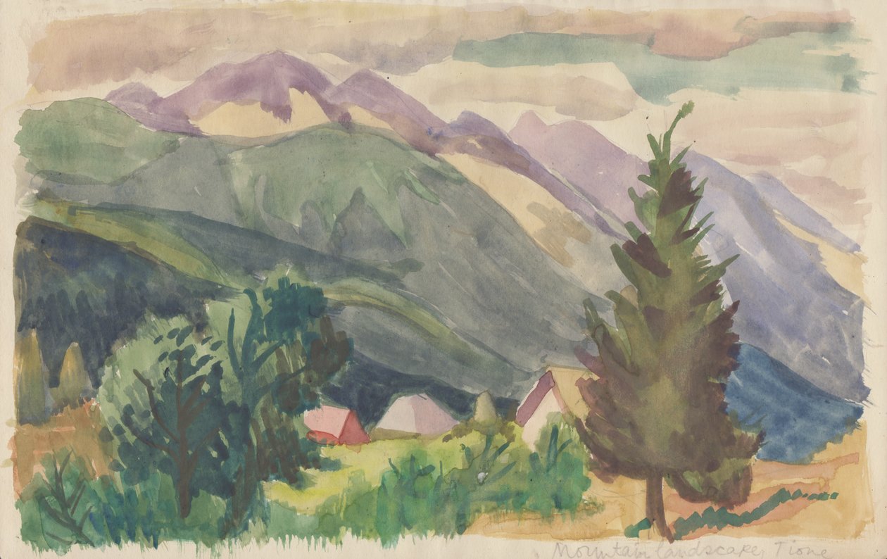 "المناظر الطبيعية الجبلية ، تيون" ، c1950. بواسطة شيرلي ماركهام