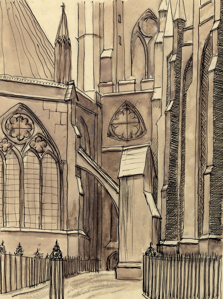 The Chapter House ، وستمنستر أبي ، لندن ، c1950. بواسطة شيرلي ماركهام