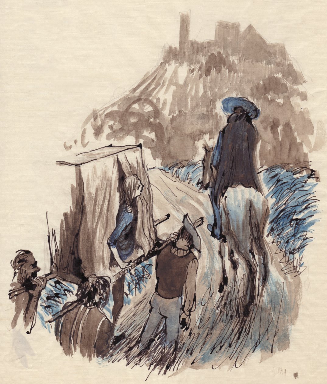 امرأة في القمامة ، c1950. بواسطة شيرلي ماركهام