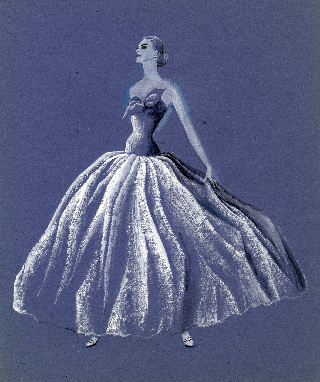امرأة ترتدي ثوبًا بدون حمالات ، c1952. بواسطة شيرلي ماركهام