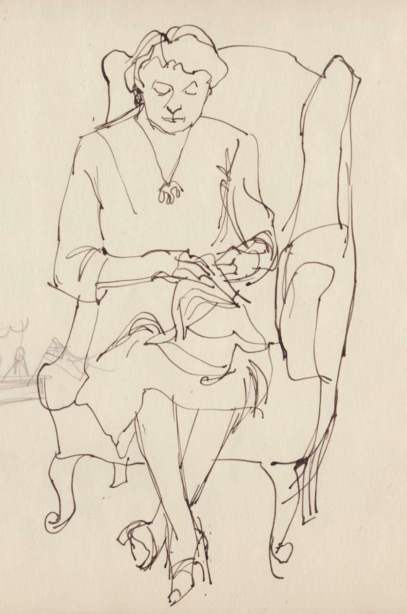 خياطة نسائية ، c1950. بواسطة شيرلي ماركهام