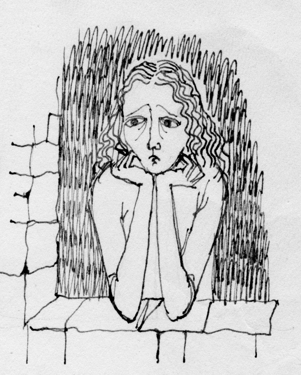 امرأة قلقة ، عام 1950. بواسطة شيرلي ماركهام