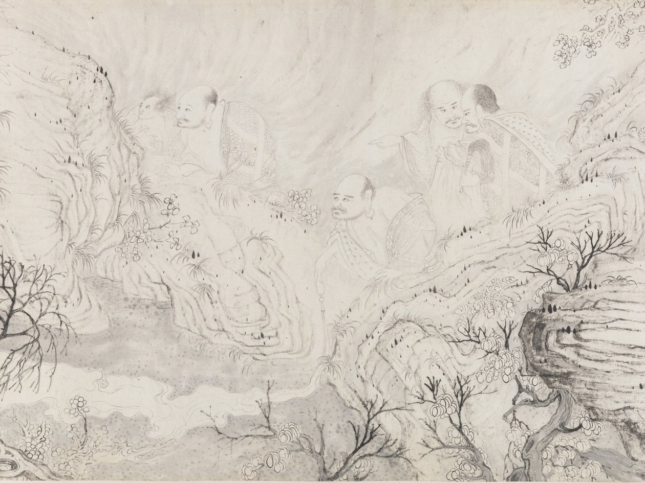 The Sixteen Luohans ، بتاريخ 1667. بواسطة شيتاو
