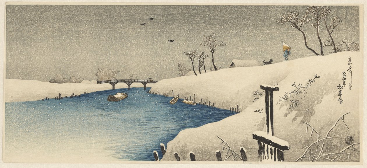 ثلج على نهر أيأسه بواسطة Shōtei Takahashi