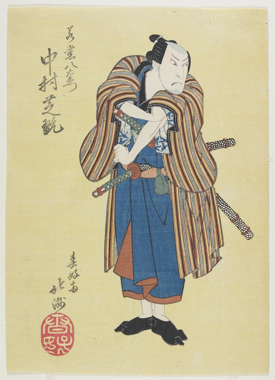 الممثل ناكامورا شيكان ، أوائل القرن التاسع عشر بواسطة Shunkosai Hokushu