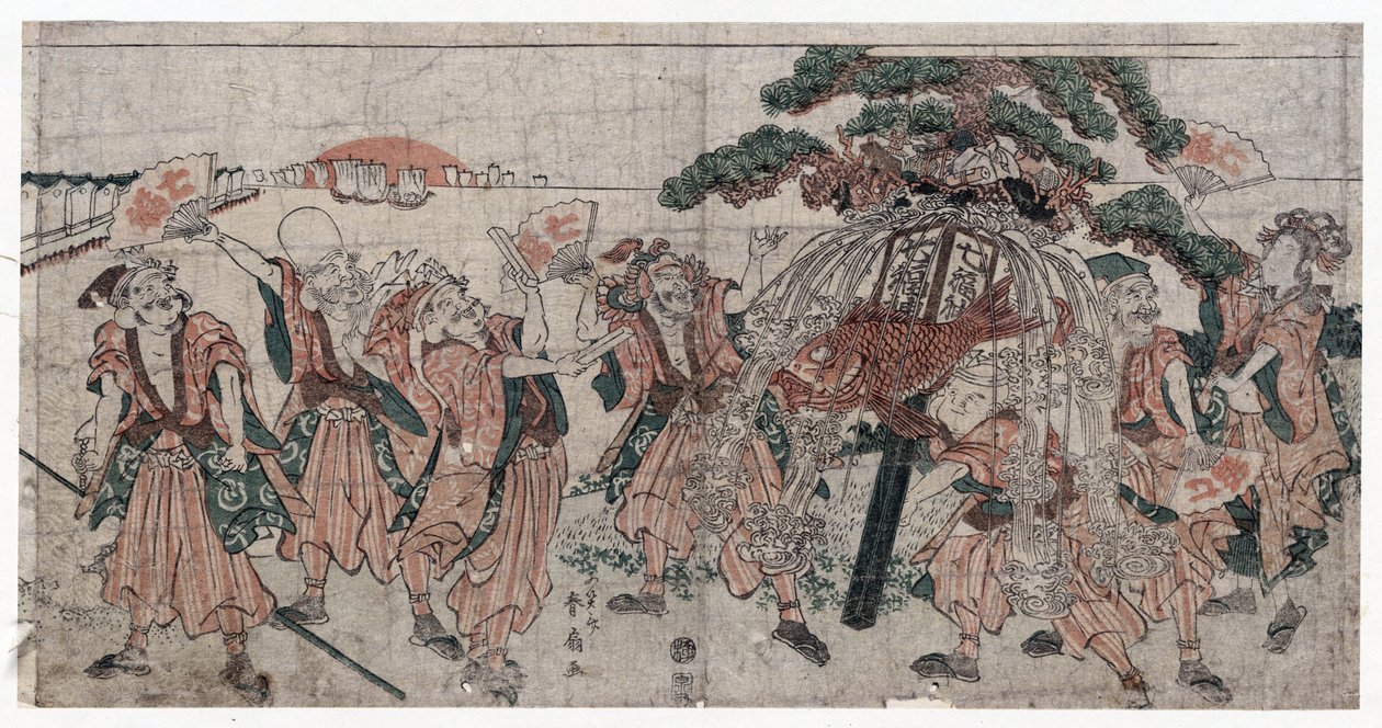 Sept Divinites du Bonheur - Seven Lucky Gods par Shunsen (Shunko II), Katsukawa (1762-1830) بواسطة شونسن كاتسوكاوا