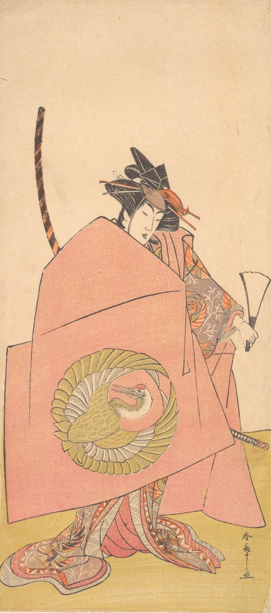ممثل غير معروف في قانون Onna Woman Shibaraku Wait-a-Moment ، كاليفورنيا. 1780. بواسطة شونشو