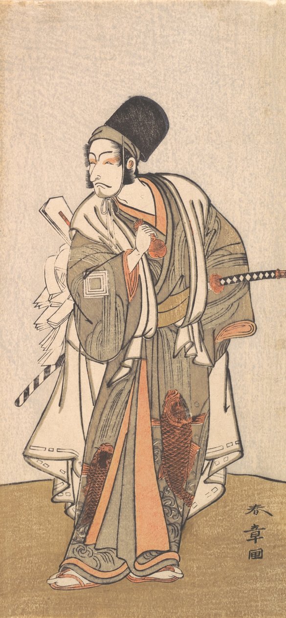 شخصية دائمة لممثل من عائلة إيشيكاوا ، ربما دانجورو الرابع ، 1726-1792. بواسطة شونشو
