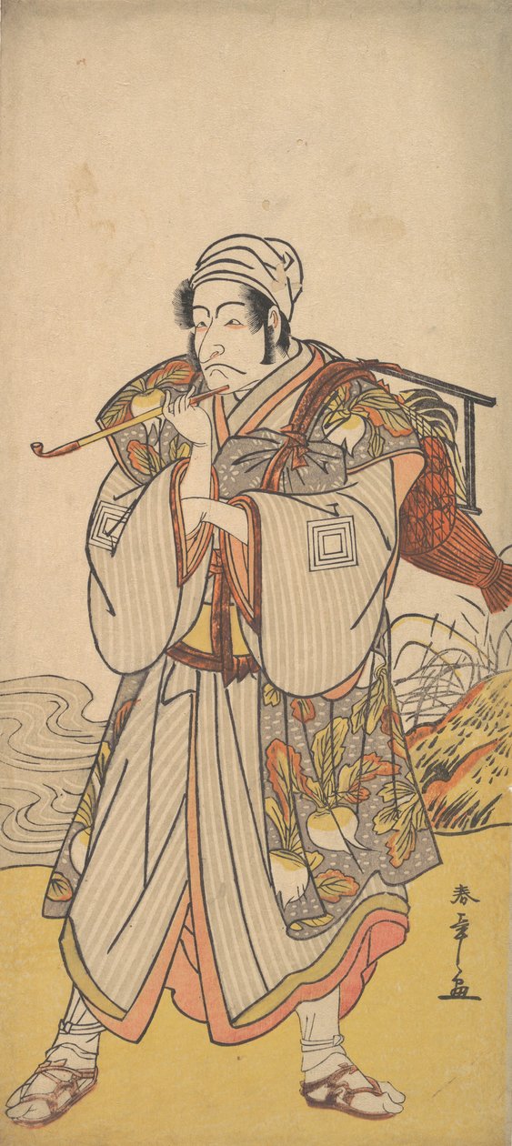 الممثل Danjuro III بصفته بائع متجول متجول ، 1726-1792. بواسطة شونشو