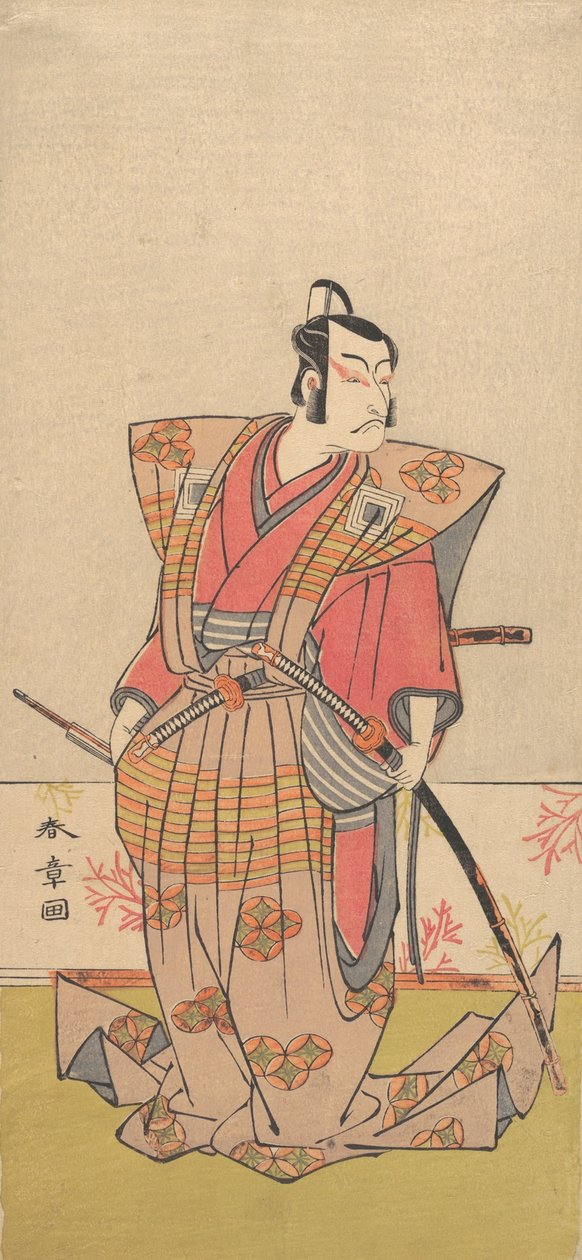 الممثل Ichikawa Danjuro V في دور Samurai ، 1771-1772. بواسطة شونشو