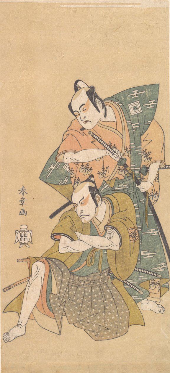 الممثل Ichikawa Yaozo II بدور Samurai ، كاليفورنيا. 1765. بواسطة شونشو
