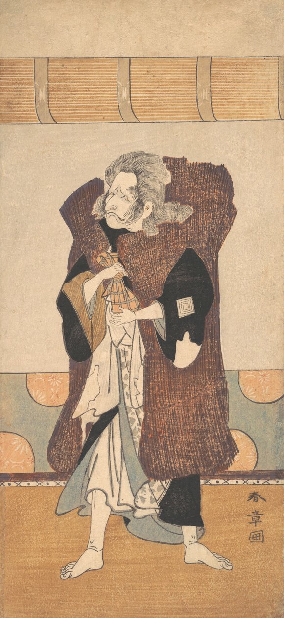 خامس إشيكاوا دانجورو كرجل عجوز ذو شعر رمادي طويل ، كاليفورنيا. 1773. بواسطة شونشو