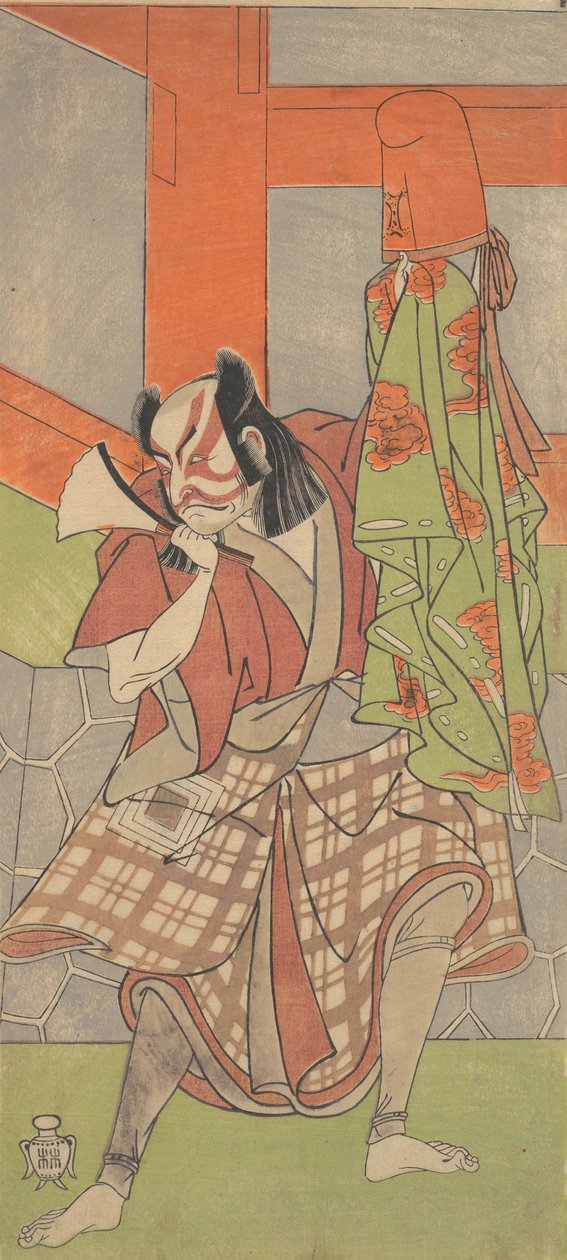 الرابع من إشيكاوا دانجورو في دور Yahei-byoe Munekiyo ، الشهر الثاني عشر ، 1768. بواسطة شونشو