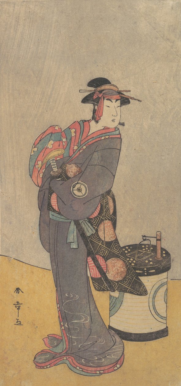 الرابع إيواي هانشيرو باعتباره Onnadate Woman Kyokaku ، حوالي 1787-90. بواسطة شونشو