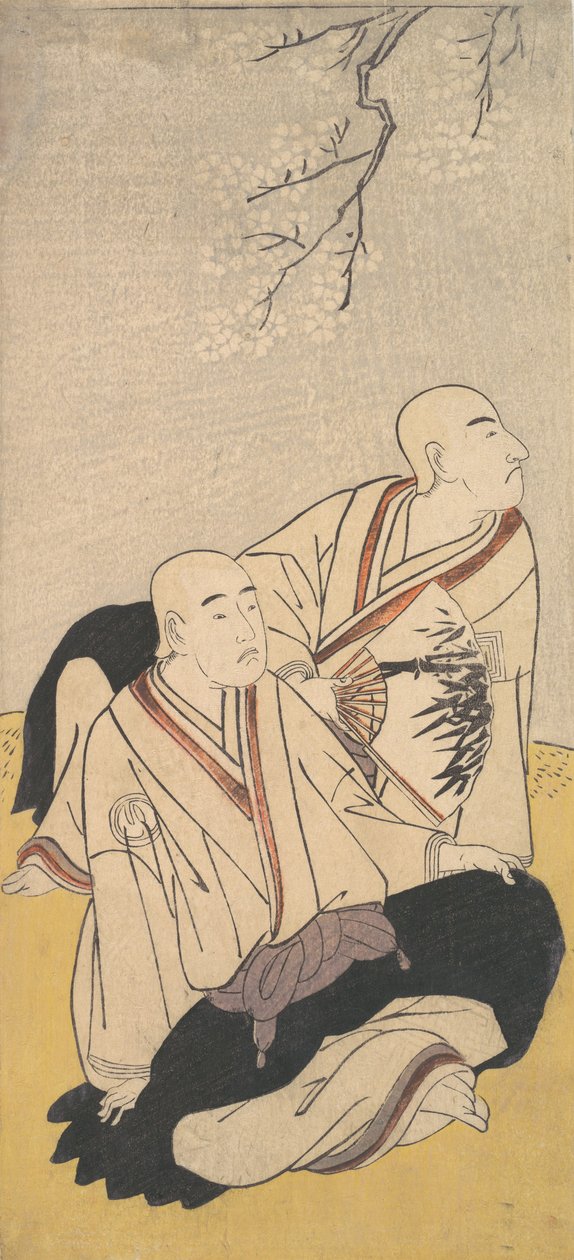 Sawamura Sojuro الثالث و Ichikawa Monnosuke الثاني في دور الرهبان البوذيين ، 1791. بواسطة شونشو