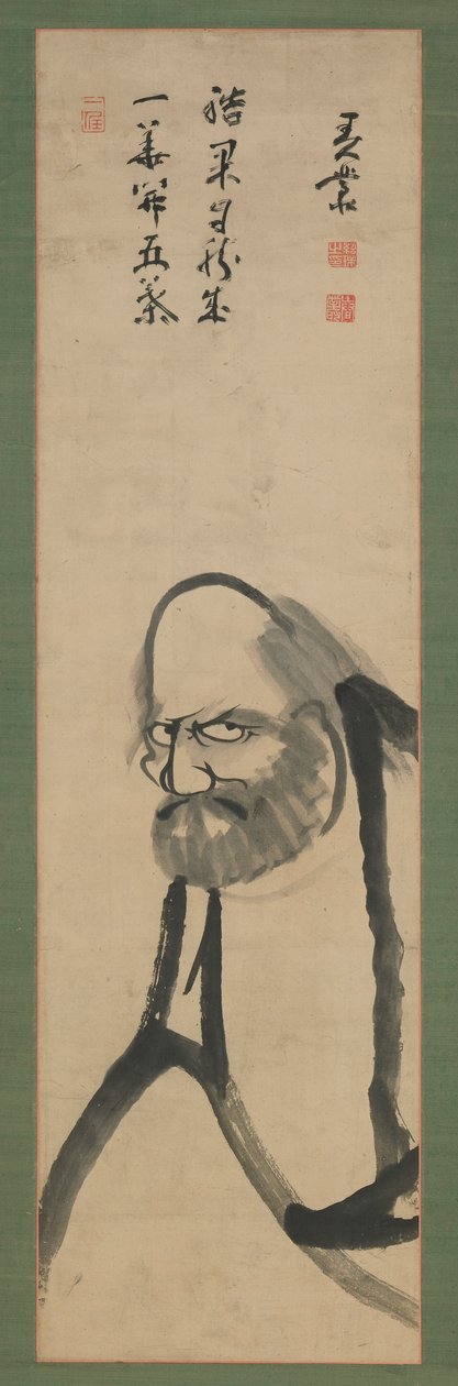 Bodhidharma ، فترة إيدو ، القرنان الثامن عشر والتاسع عشر (حبر على ورق) بواسطة هشيدا شونسو