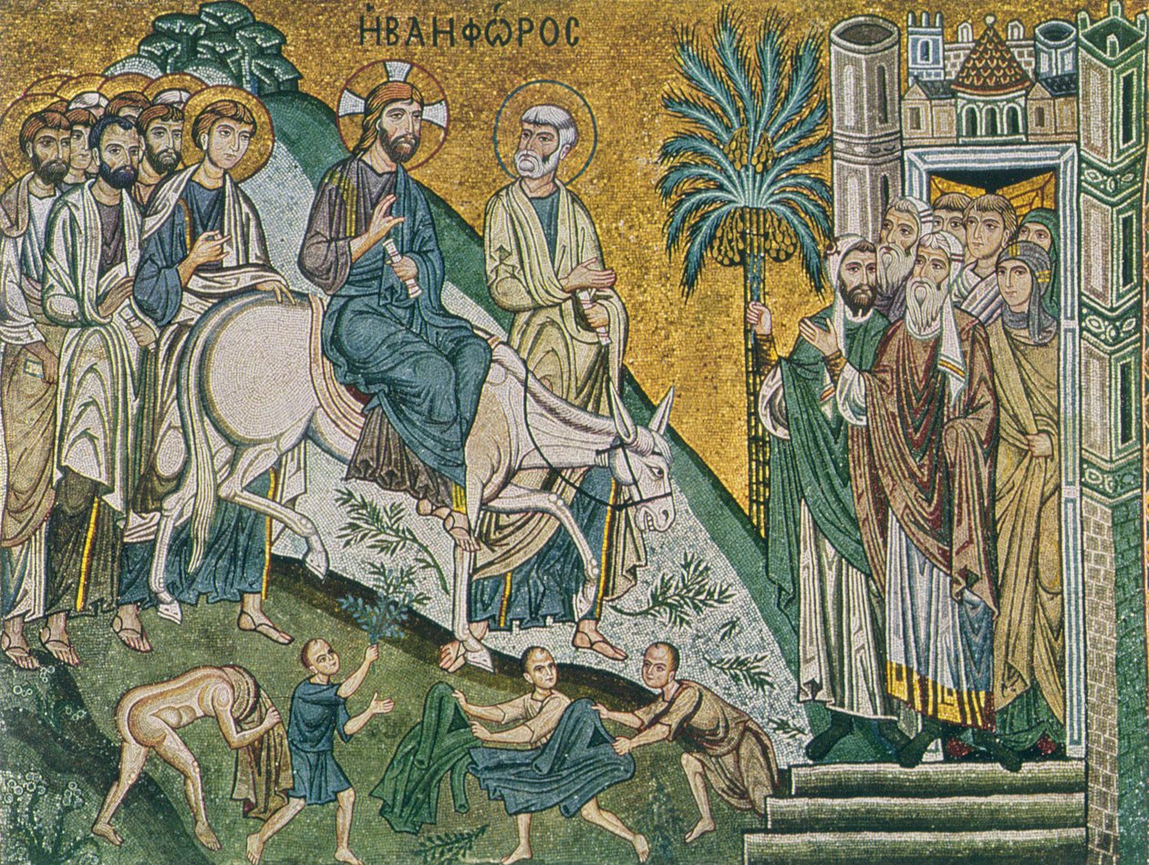 الدخول إلى القدس (فسيفساء) بواسطة مدرسة صقلية