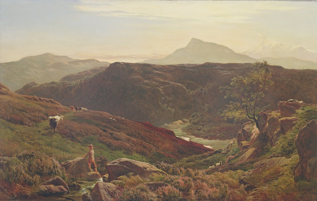 Moel Siabod من Capel Curmon ، 1867 بواسطة سيدني ريتشارد بيرسي