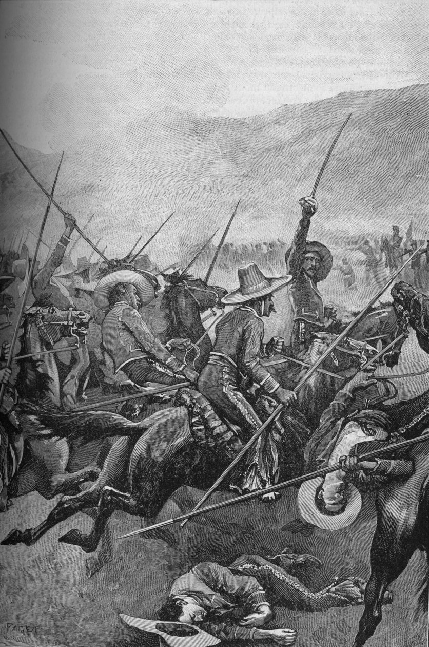 اتهم المكسيكيون لانسر جنود إلينوي ، 1902 بواسطة سيدني باجيت