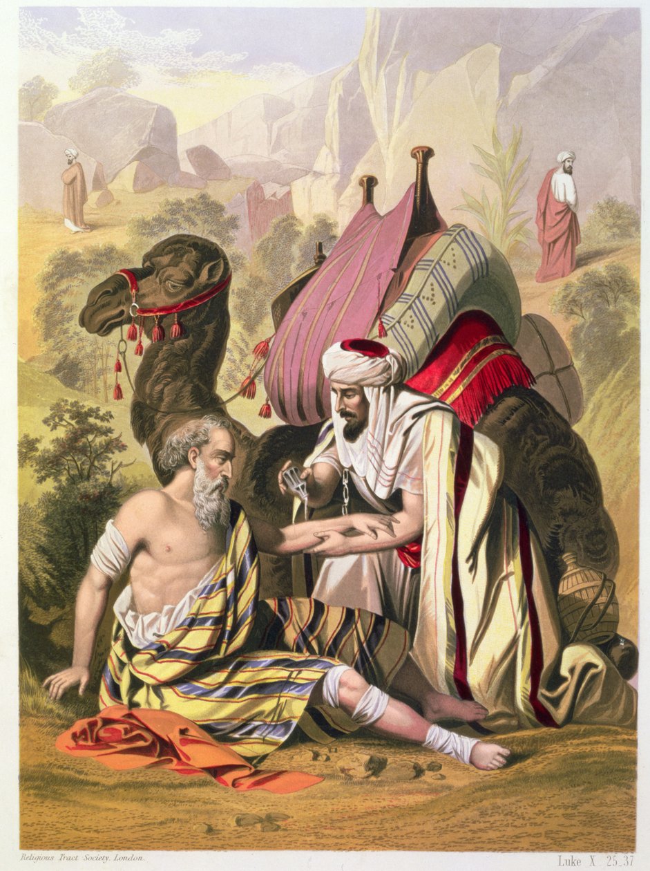 السامري الصالح ، من إنجيل طبعه إدوارد جوفر ، 1870 بواسطة سيغفريد ديتلر بنديكسن
