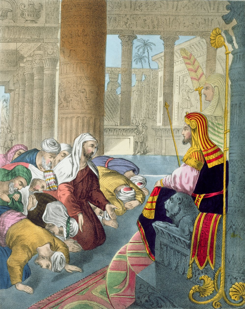 جوزيف يتلقى تكريم إخوته ، من الكتاب المقدس الذي طبعه إدوارد جوفر ، 1870 بواسطة سيغفريد ديتلر بنديكسن