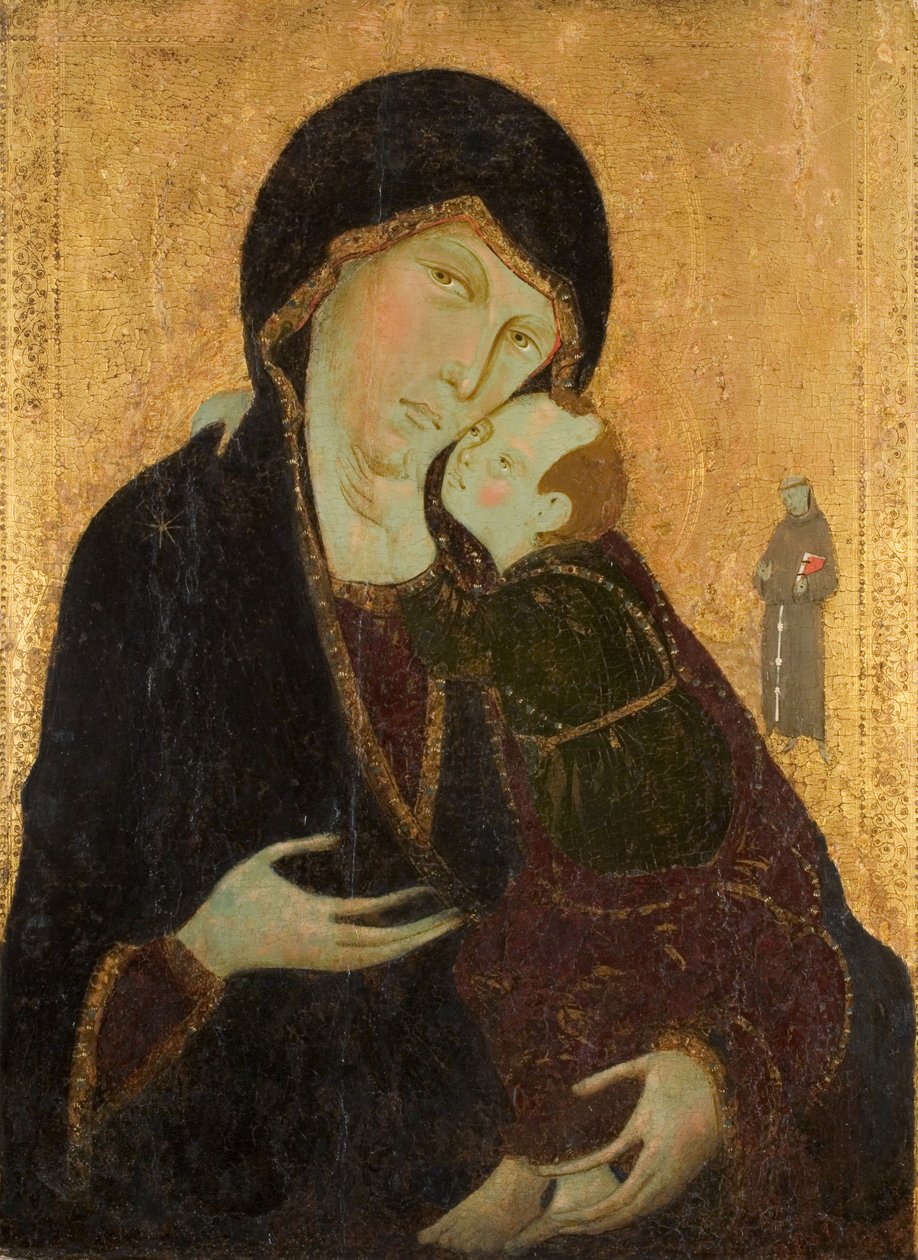 مادونا والطفل مع القديس فرنسيس ، c.1285 (درجة الحرارة على اللوحة) بواسطة مدرسة Sienese