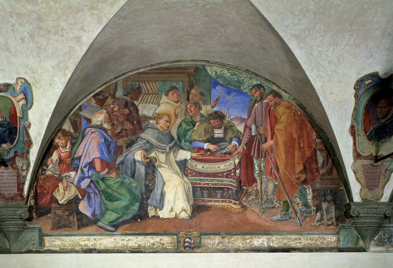 القديس أنطونيوس يقود بعيدا متسولين كاذبة ، نظارة ، 1613 بواسطة سيجيسموندو كوكاباني
