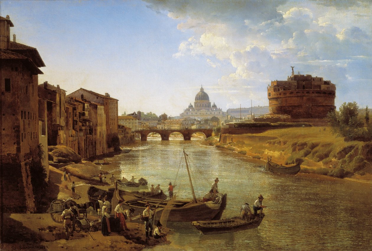 روما الجديدة. قلعة S.Angelo بواسطة Silvestr Fedosievich Shchedrin
