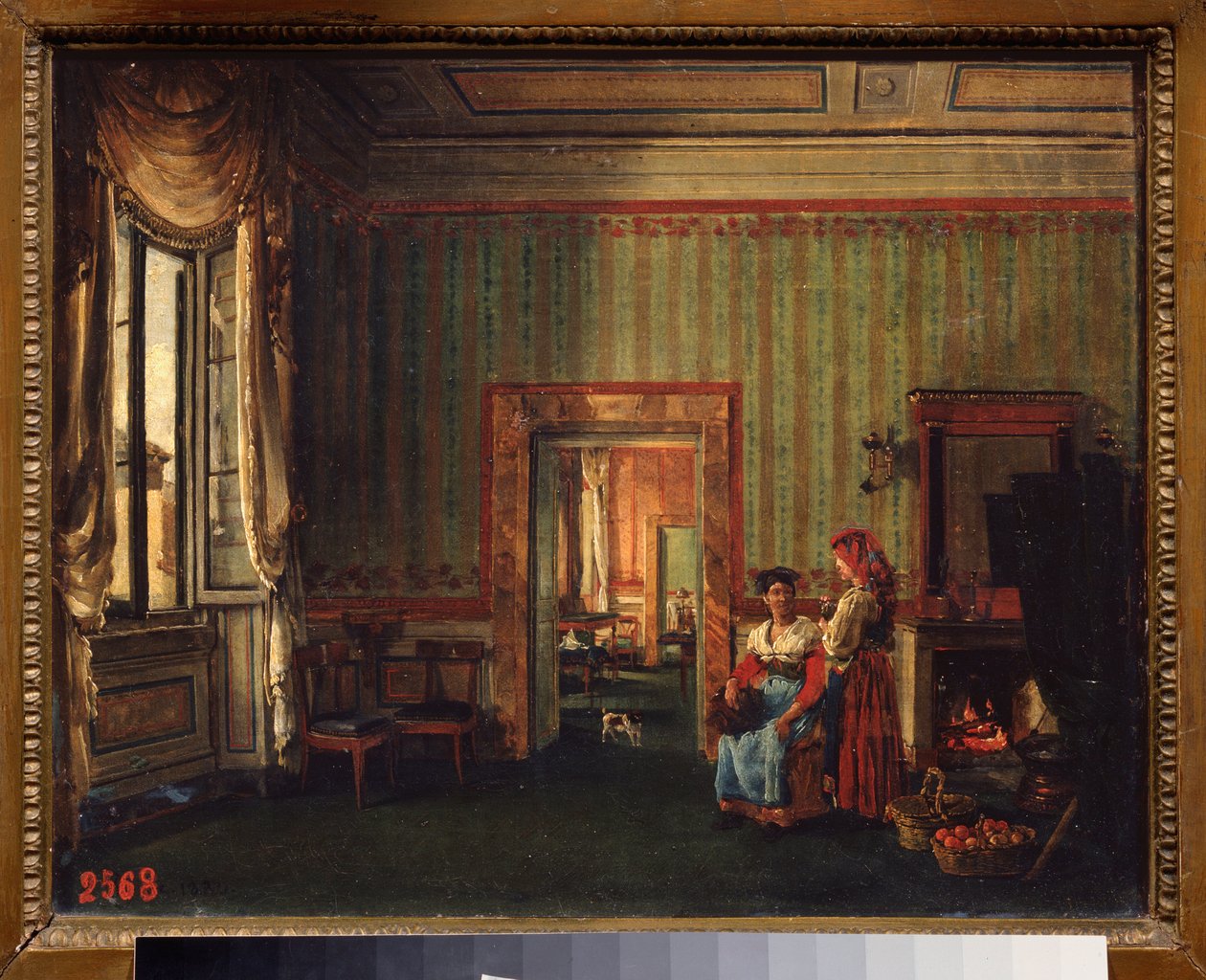 داخل منزل الأمير ألكسندر جالتزين (غوليتسين) (1723-1804) في روما (إيطاليا). لوحة سيلفستر فيودوسيفيتش شيشيدرين (سيلفستر شيدرين) (1791-1830) ، زيت على قماش بواسطة Silvestr Fedosievich Shchedrin