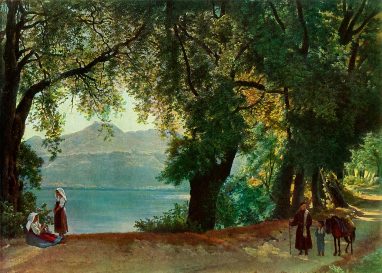 "بحيرة نيمي بالقرب من روما" ، 1820 ، 1965. بواسطة سيلفيستر ششرين