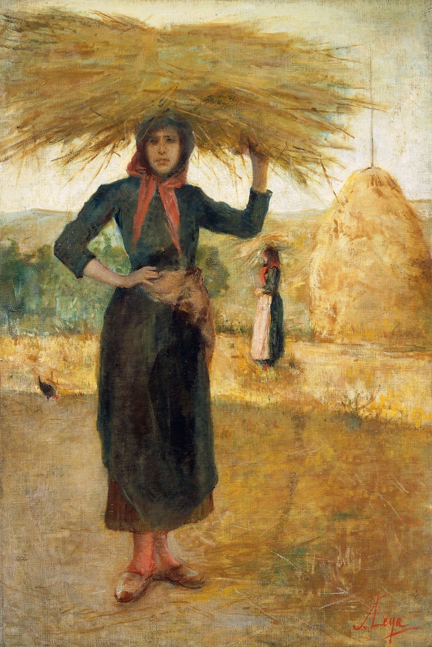 صانعو التبن ، حوالي عام 1890 ، بواسطة سيلفسترو ليجا (1826-1895) ، زيت على قماش بواسطة سيلفسترو ليجا