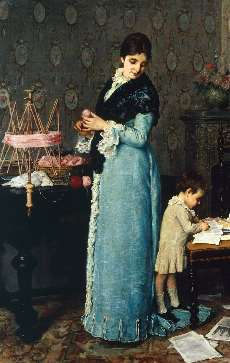 الأم ، بقلم سيلفسترو ليجا (1826-1895) بواسطة سيلفسترو ليجا