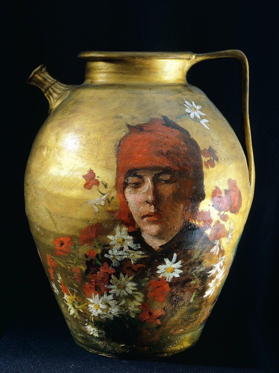 إبريق به شخصية أنثوية ، لسيلفسترو ليجا (1826-1895) بواسطة سيلفسترو ليجا