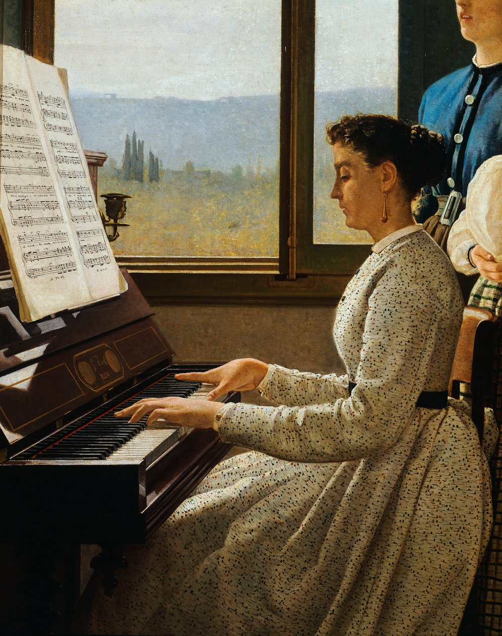 أغنية الزرزور ، لسيلفسترو ليجا (1826-1895) ، زيت على قماش ، تفاصيل بواسطة سيلفسترو ليجا