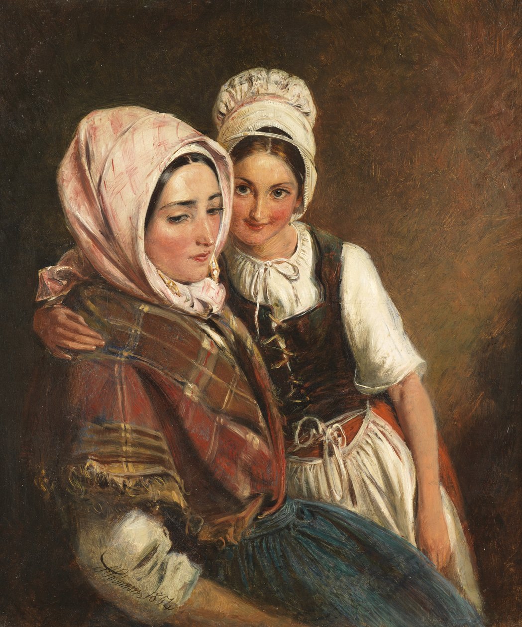 الأم وابنتها ، 1854 بواسطة سيميون سليمان