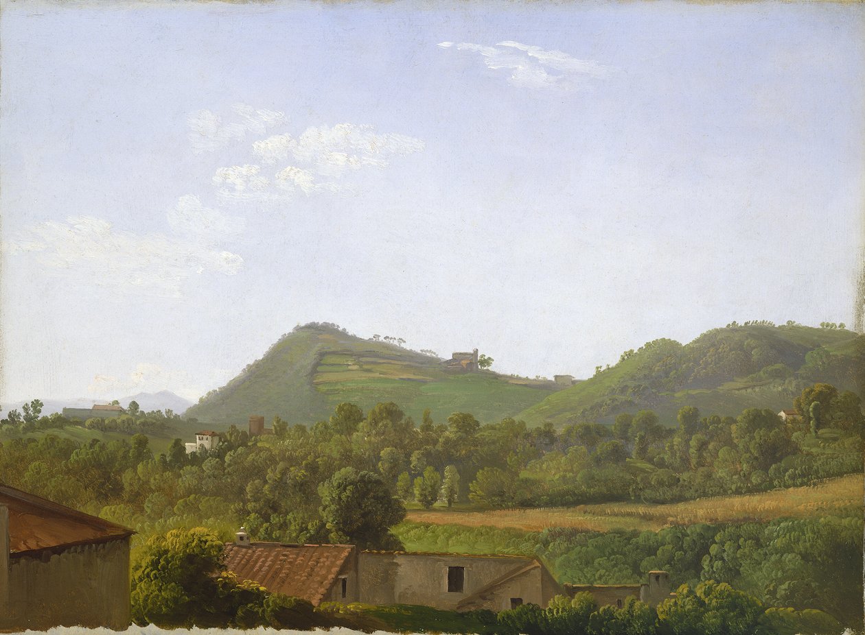 منظر بالقرب من نابولي ، c.1806 (زيت على ورق على قماش) بواسطة سيمون الكسندر كليمنت دينيس
