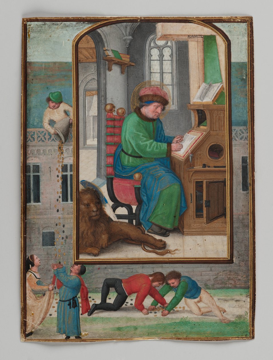سانت مارك الكتابة ، 1521 (درجة الحرارة على الرق) بواسطة سيمون بينينج