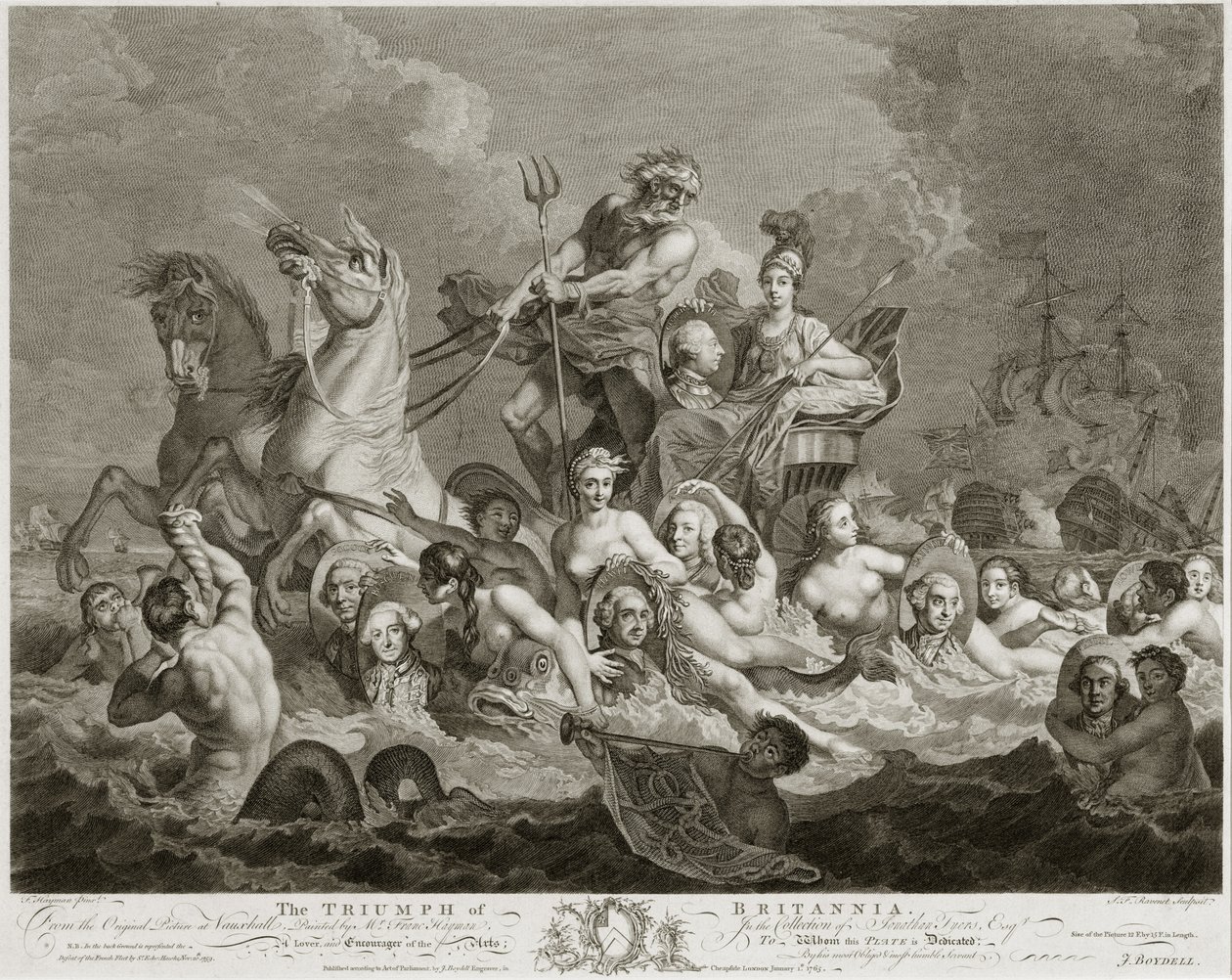 انتصار بريتانيا ، c.1765 بواسطة سيمون فرانسوا رافينيت