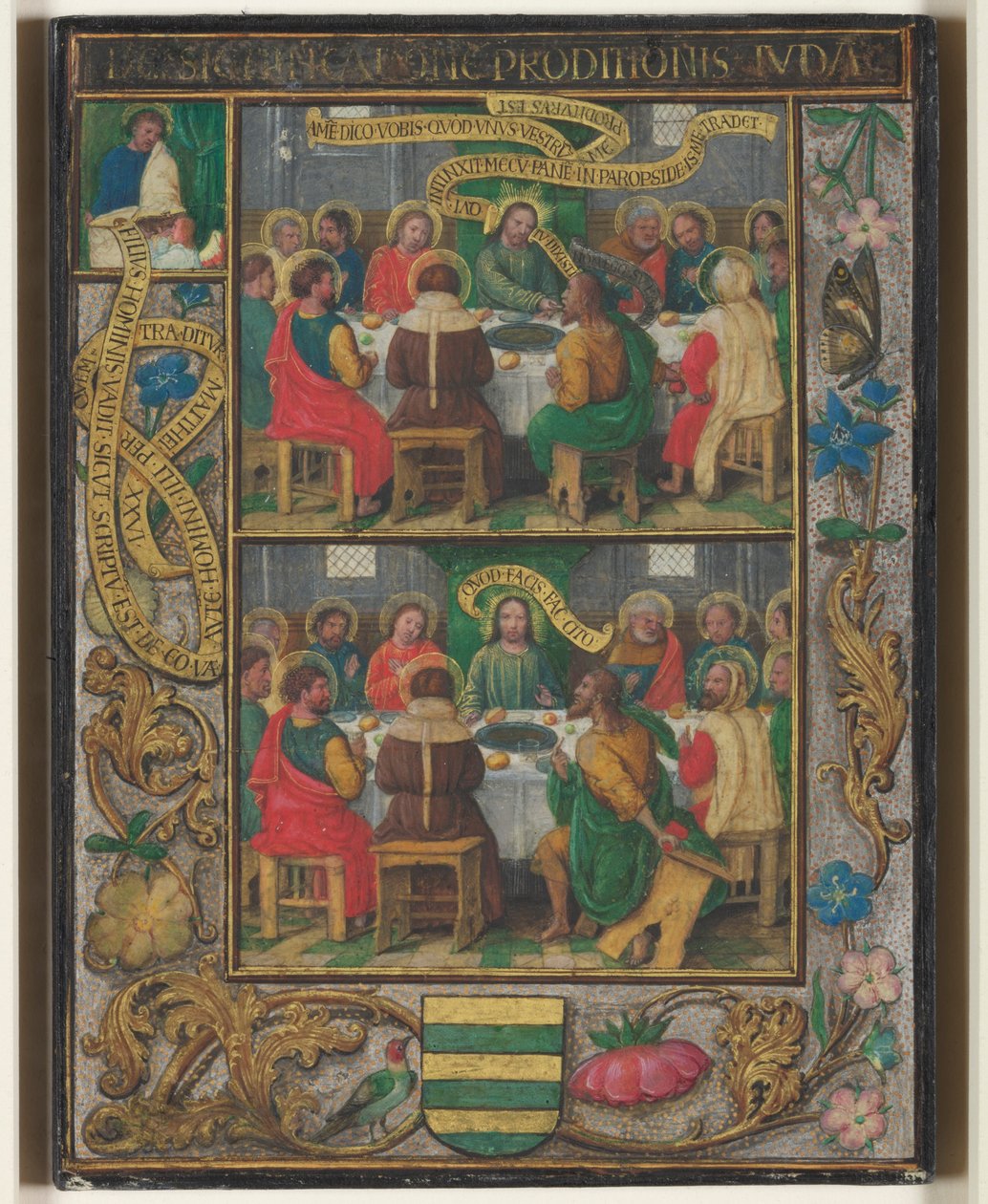 ورقة واحدة بمشاهد من العشاء الأخير ، c.1525-1530. بواسطة سيمون بينينج