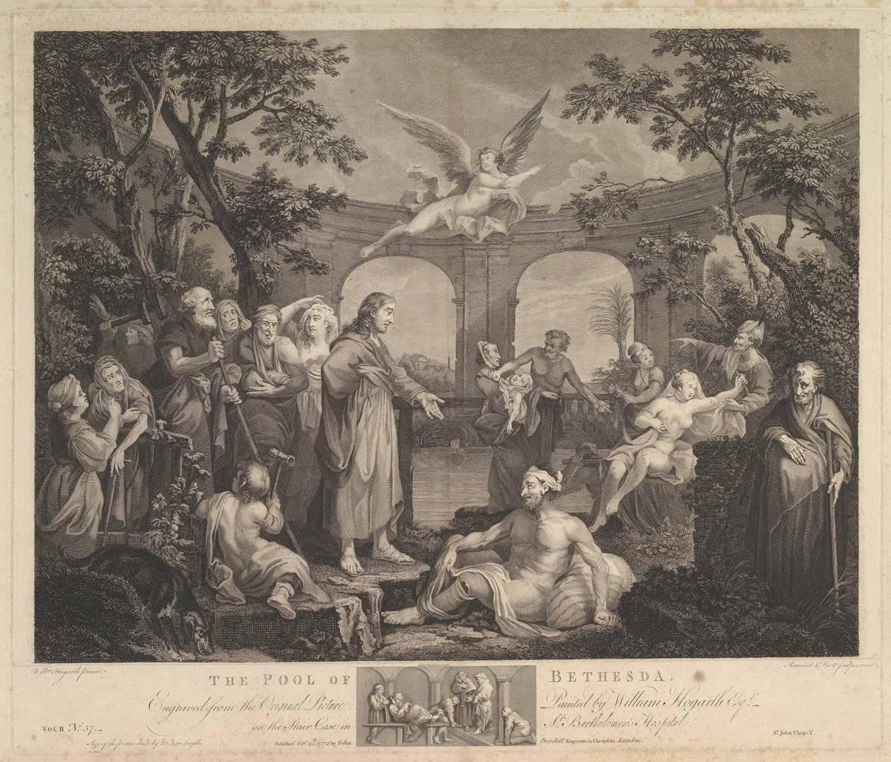 بركة بيثيسدا سانت جون ، الفصل 5 ، 24 فبراير ، 1772 بواسطة سيمون فرانسوا رافينيت