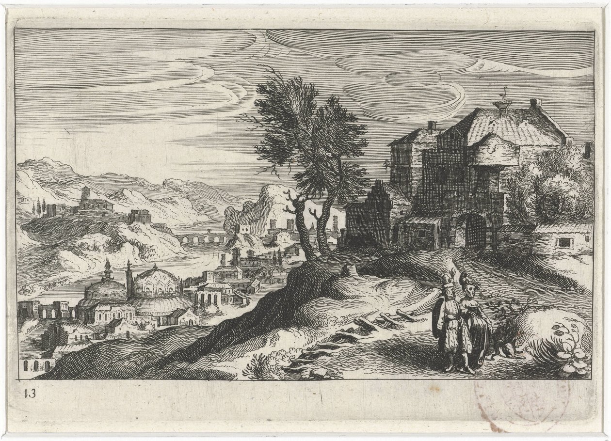 وادي النهر مع الانشاءات المناظر الطبيعية في جنوب أوروبا (عنوان السلسلة) طبوغرافيا فاريوم المنطقة (عنوان السلسلة) بواسطة سيمون فريسيوس