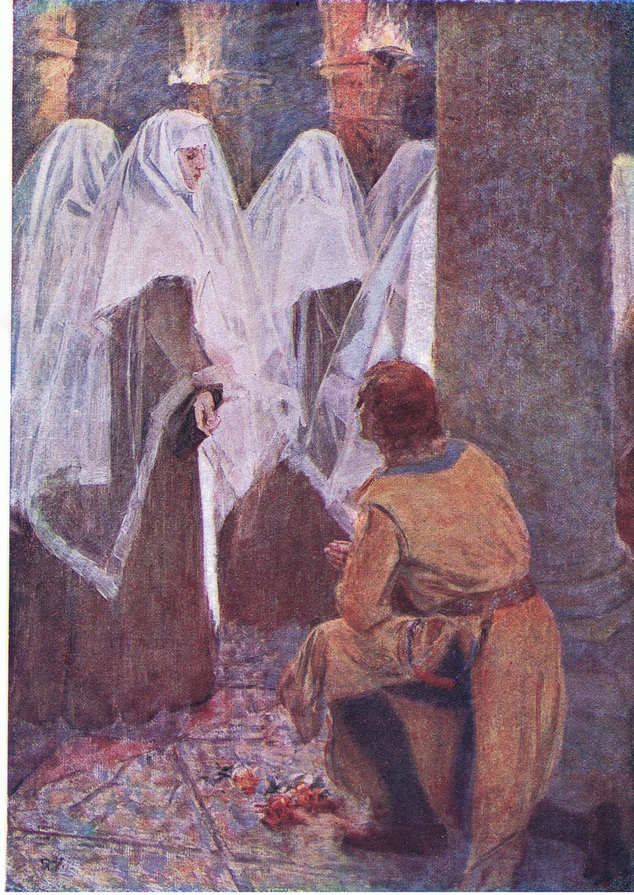 ومرة أخرى برعم وردة ملقاة عند أقدام فارس النمر (لون ليثو) بواسطة سيمون هارمون فيدير