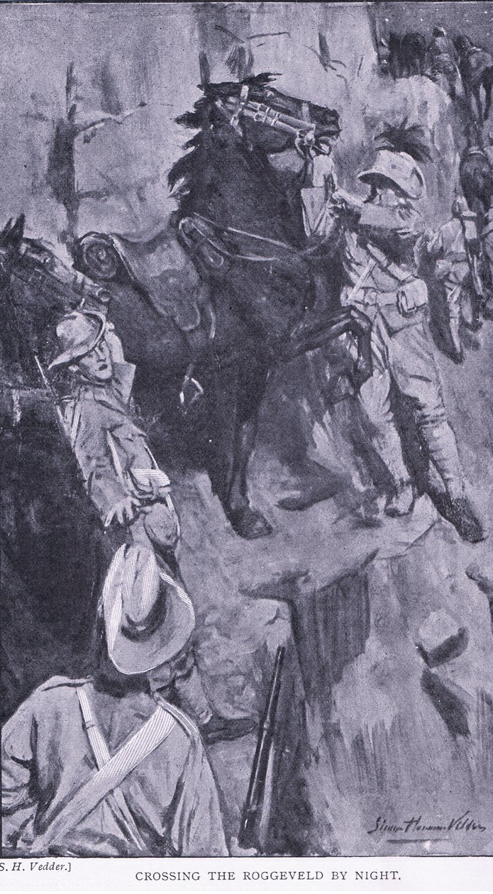عبور Roggevald ليلا ، من بعد بريتوريا: حرب العصابات التي نشرتها Harmsworth Bros Limited ، 1901 بواسطة سيمون هارمون فيدير