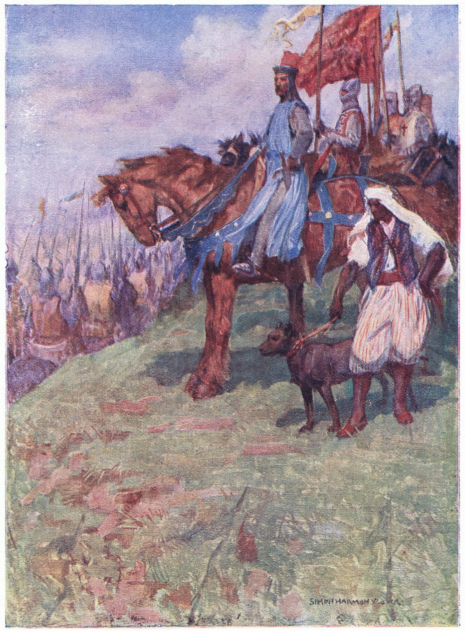 كان الملك الصالح يجلس على ظهور الخيل في منتصف الطريق إلى أعلى الجبل بواسطة سيمون هارمون فيدير
