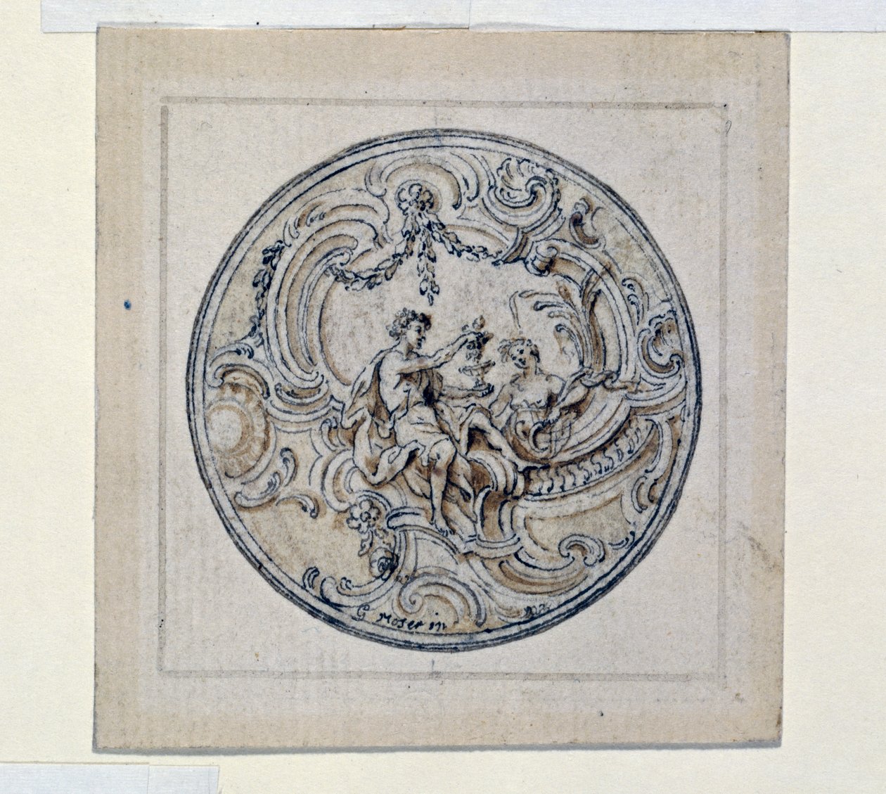 تصميم لساعة الساعة ، بقلم سيمون غريبلين (1661-1833) بواسطة سيمون الثاني جريبلين