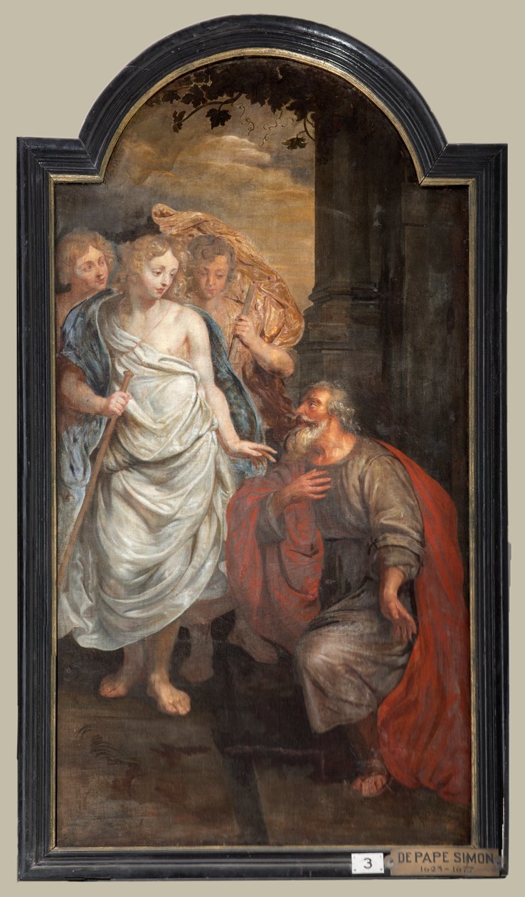 كنيسة الرعية (سينت والبورجكيرك). الرسم ، بالثلاثي. سيمون دي بابي (؟). فداء العبيد المسيحيين للترك. بواسطة سيمون الثاني دي بابي