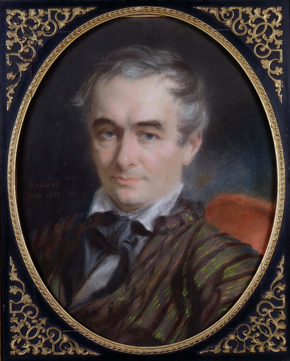 صورة لـ Prosper Merimee (1803-70) 1853 (باستيل على ورق) بواسطة سيمون جاك روتشارد