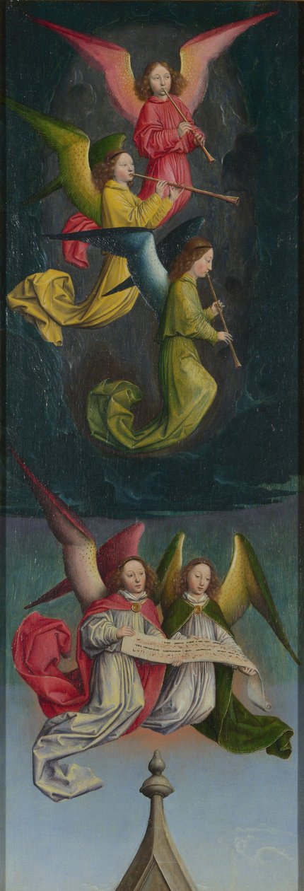 جوقة الملائكة من St Bertin Altarpiece ، ca 1459 بواسطة سيمون مارميون